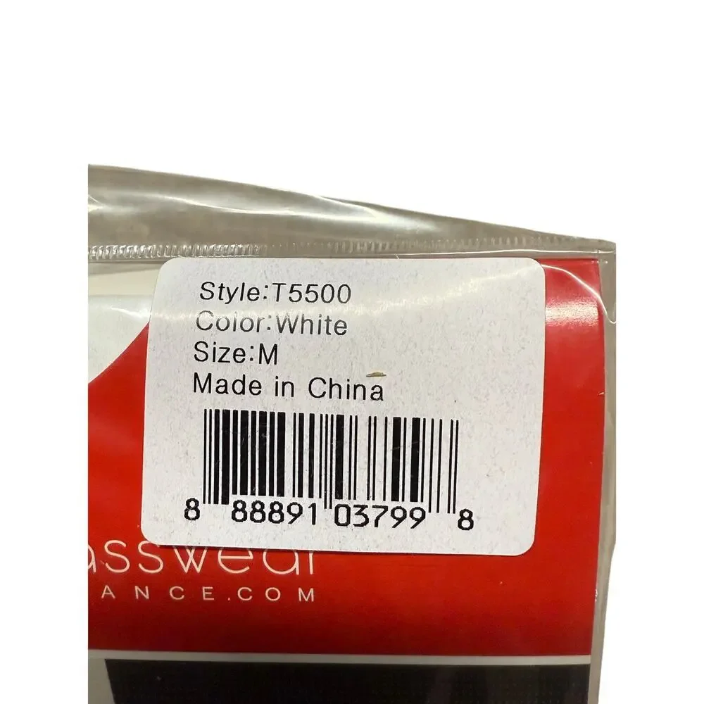 New Theatricals Classwear Microfiber Convertible White Tights Style T5500 Size M